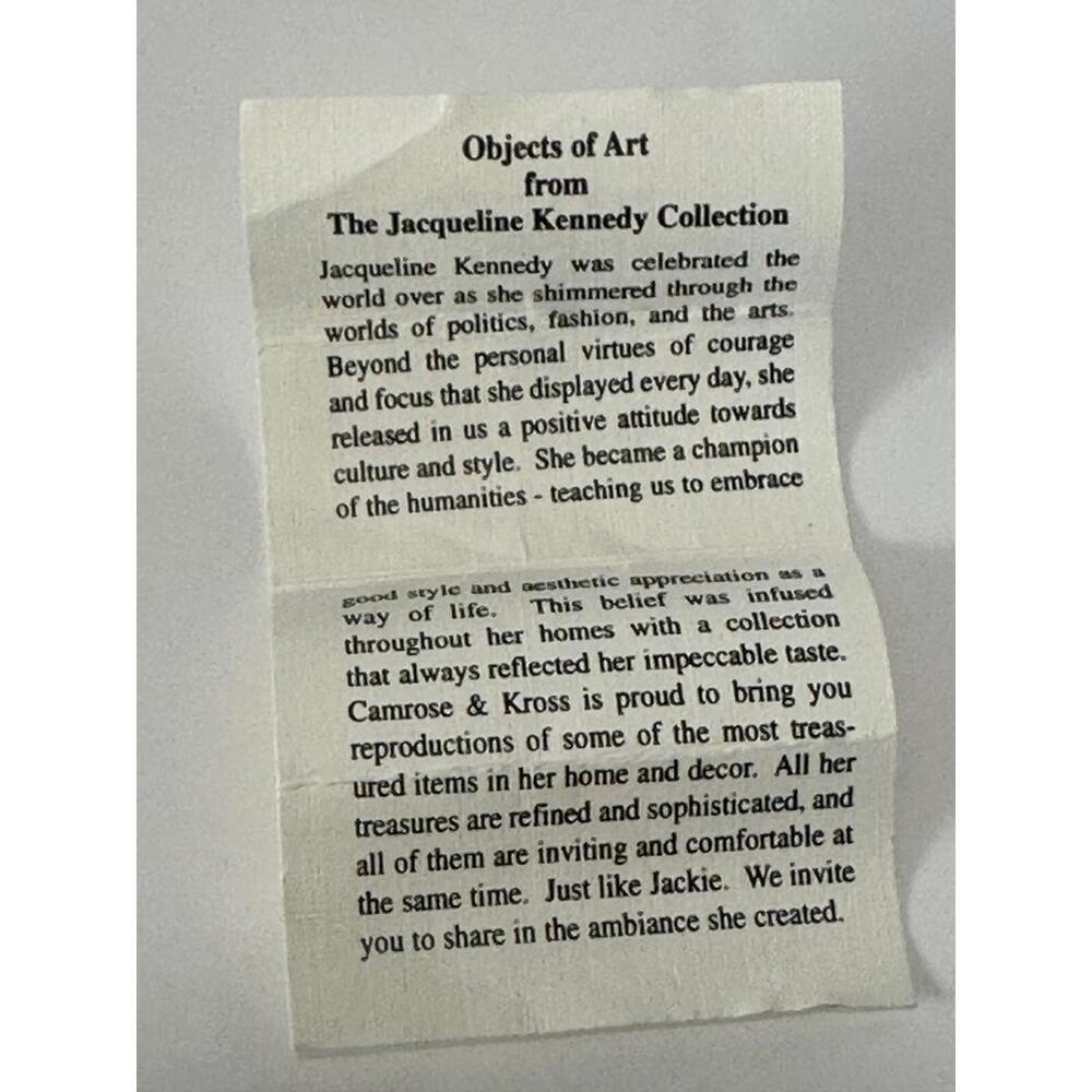Camrose & Kross JBK Collection Porcelain Candlestick Holders Jacqueline Kennedy - Picture 11 of 11